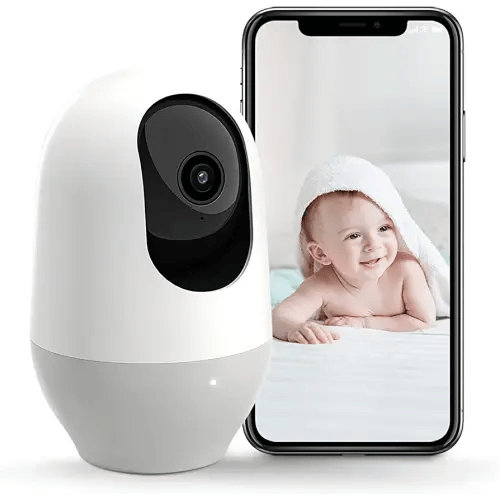 nooie Baby Monitor, WiFi Pet Camera Indoor, 360-degree IP Camera, 1080P Home Security Camera, Motion Tracking, Super IR Night Vision, Works with Alexa, Two-Way Audio, Motion & Sound Detection
