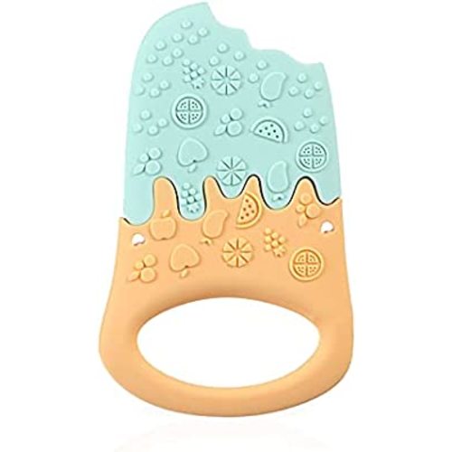 Teething Toys for Babies Soothe Teething Pain and Itching Gums, Food Grade Silicone Teethers for Babies 0-6 Months/6-12 Months, (ice Cream)