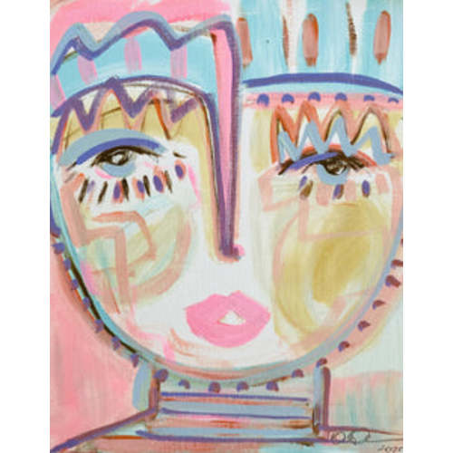 Fine But Doing Her Best Chica - Grasscloth Print – Windy O'Connor Art and Home