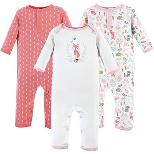 Hudson Baby baby-girls Cotton Coveralls