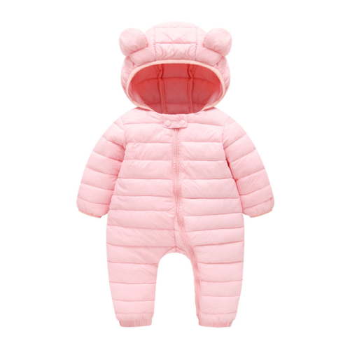 ZMHEGW Coat For Toddler Baby Boys Girls Winter Warm Snowsuit Bear Ears Hooded Jumpsuit Down Romper Padded Outwear Hoodies Coat 3-6 Months