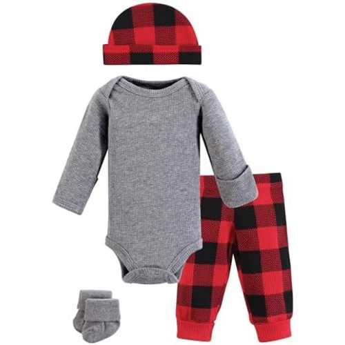 Hudson Baby Unisex Thermal Preemie Layette Set 4pc Long Sleeve Outfit