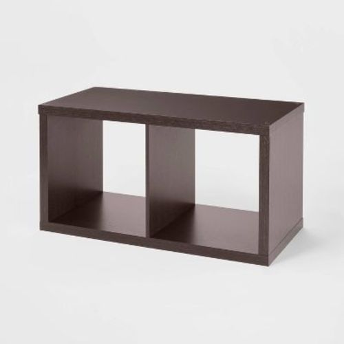 2 Cube Organizer Natural - Brightroom™: Multicolor Mdf Bookshelf With Storage Shelves & Anti-tip Hardware