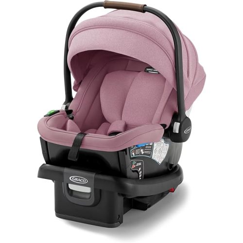 Graco Gomax Infant Car Seat, Orchid Haze, Lightweight, Reclining Rear Facing Car Seat Installs Without a Base