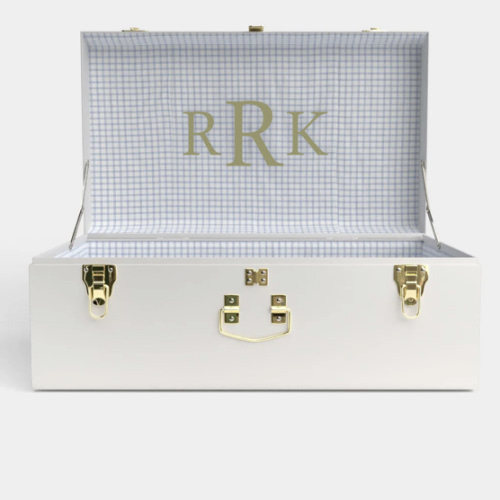 Grand Trunk - White - Picnic in Blue / Embroidery