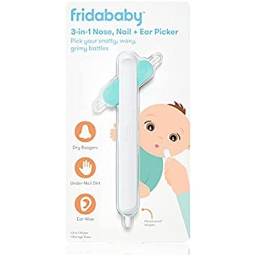 FridaBaby 3-in-1 Nose, Nail + Ear Picker by Frida Baby the Makers of NoseFrida the SnotSucker, Safely Clean Baby's Boogers, Ear Wax & More