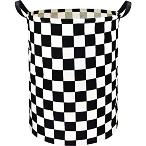 HIYAGON Boys Laundry Basket hamper Kids Hamper Car Toy Organizer Bins for Room Decor,Gift Basket for Bedroom(Racing Flag)