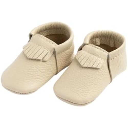 Freshly Picked First Pair City Leather Baby Moccasins Unisex - Baby Girl Shoes, Baby Boy Shoes - Soft Sole Baby Shoes, Crib Shoes