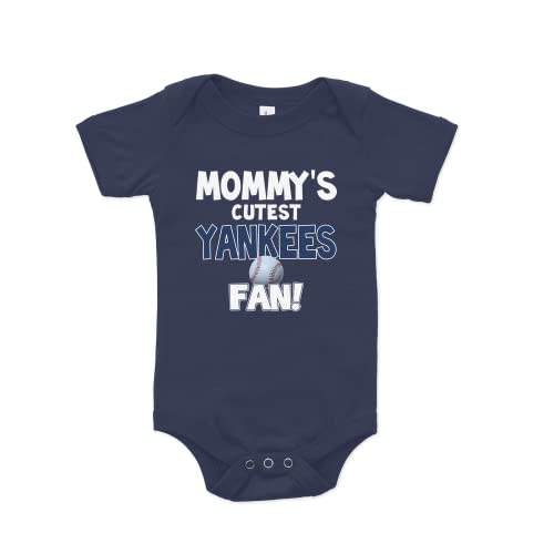 NanyCrafts Baby's Mommy's Cutest Yankees Fan Bodysuit, Baby Yankees Fan