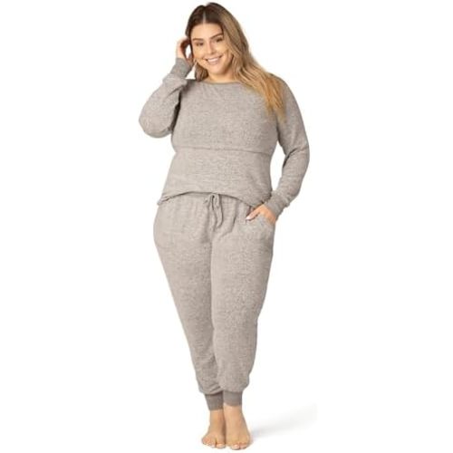 Kindred Bravely CozyKnit Maternity Pajamas & Postpartum Lounge Sets for Women, Long Sleeve Nursing Pajamas