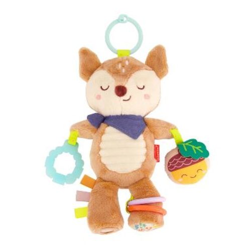Infantino Go Gaga Baby Playtime Pal - Deer: Sensory Development Toy for Babies & Toddlers with Plastic & Silicone