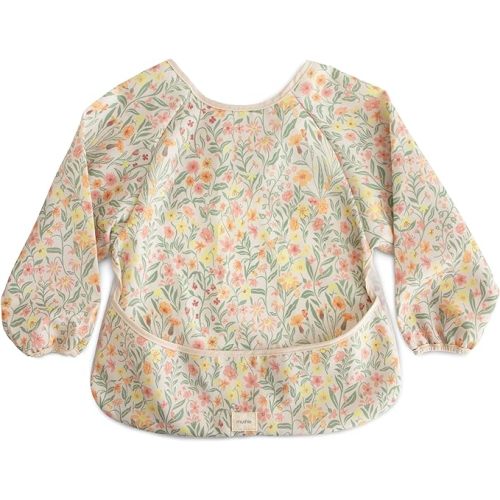 mushie Long Sleeve Baby Bib | Mess Free & Waterproof Fabric for Toddlers | Adjustable Fit for Ages 6-24 Months