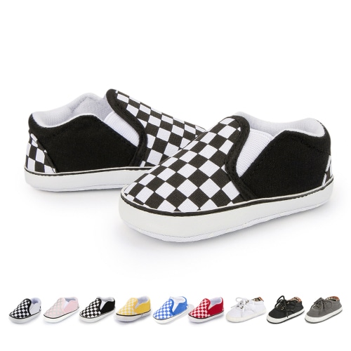 HsdsBebe Baby Girls Boys Shoes Infant Canvas Sneakers Soft Sole Casual First Walkers Crib Shoes 0-18 Months