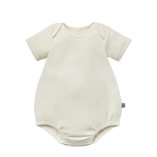 Modern Moments Baby Organic Cotton Romper, Sizes 0/3 to 24 Months, Breathable Waffle Fabric