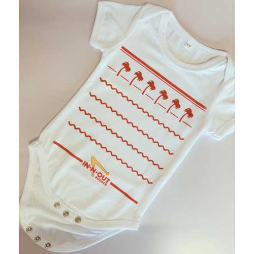 In-N-Out Inspired Baby Onesie – Cute Burger & Fries Design, Funny Fast Food Outfit, California Style Baby Shower Gift