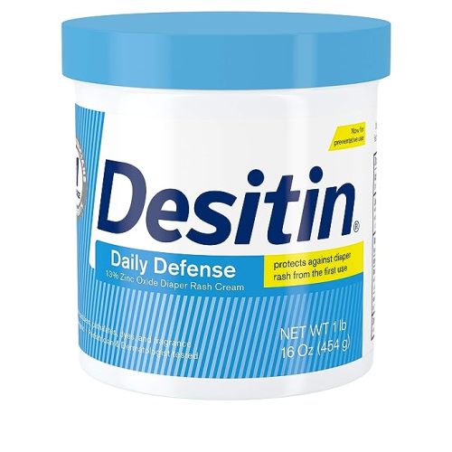 Desitin Daily Defense Baby Diaper Rash Cream with 13% Zinc Oxide, Barrier Cream to Treat, Relieve & Prevent Diaper Rash, Hypoallergenic, Dye-, Phthalate- & Paraben-Free, 16 oz - 1 Pound (Pack of 1)