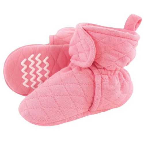 Hudson Baby Infant and Toddler Girl Quilted Booties, Begonia, 12-18 Months