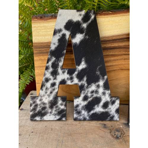 15" Genuine Cowhide Initial Letter Monogram | Wedding Anniversary Gift | Western Ranch Decor | Mother's Day Valentine's Gift