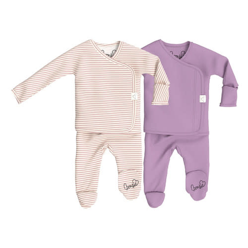 Baby Bundle Footie - Berry Twist + Fig Twin Pack | Bonsie