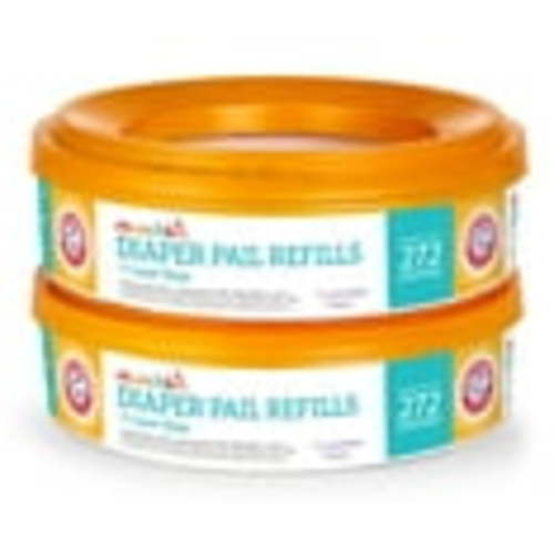 Munchkin Arm & Hammer Diaper Pail Refill Rings, Fresh Smell Odor Control, Holds 544 Diapers, 2 Pack