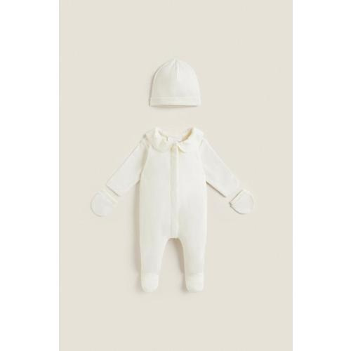 NEWBORN BABY SET WITH TRIM - 0-1M