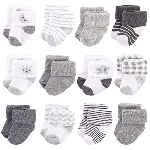 Hudson Baby Baby Girls' Cotton Rich Newborn and Terry Socks