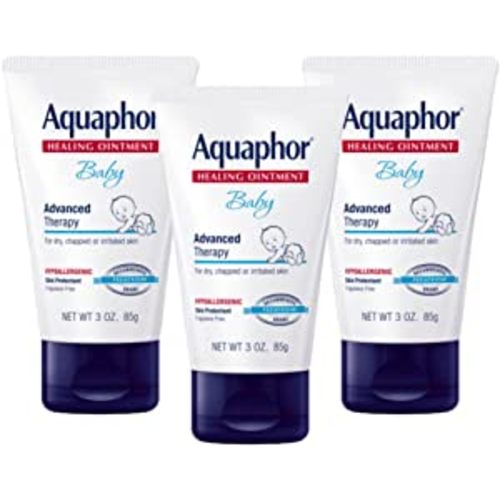 Aquaphor Baby Healing Ointment, Advanced Therapy for Chapped Cheeks and Diaper Rash, 3 Ounce (Pack of 3)