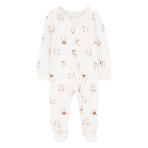Baby Animal Print Zip-Up PurelySoft Sleep & Play Pajamas - Carter's | Carter's