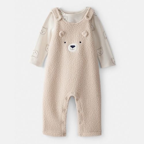 Baby Boy Carter's 2-pc. Bear Sherpa Overall & Long Sleeve Top Set