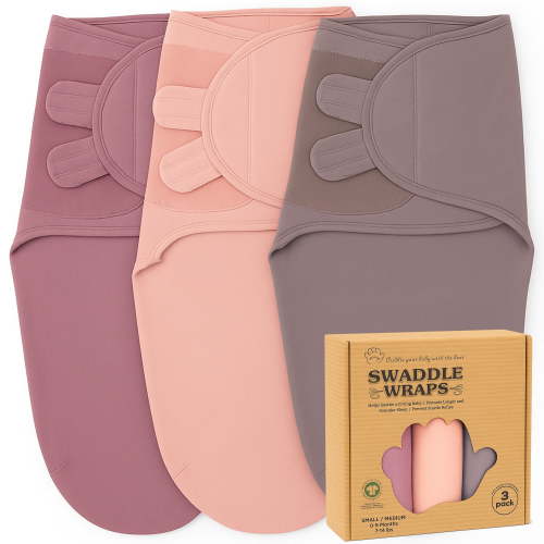 Bublo Baby Swaddles for Newborns - 3 Pack Organic Baby Swaddles for 0-3 Months - Baby Swaddle Sleep Sack - Infant Sleeping Swaddle sack – Adjustable Swaddle Blanket Wrap Girl