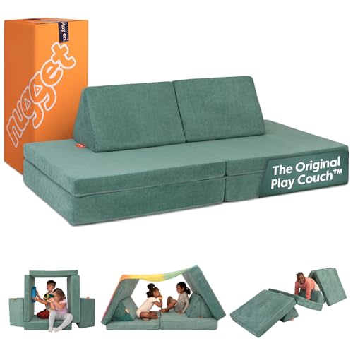 Nugget - The Original Play Couch for Kids - Modular Foam Children's Sofa for Playroom, Imagination, & Creative Open Ended Play - Washable & Convertible Playroom Furniture, Seamonster