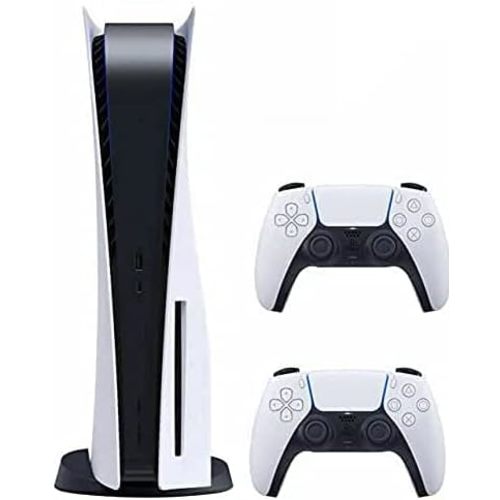Playstation 5 Disc Version PS5 Console - Additional Controller, 4K-TV Gaming, 16GB GDDR6 RAM, 8K Output, WiFi 6. Ultra-High Speed 825GB SSD - U Deal (Renewed)