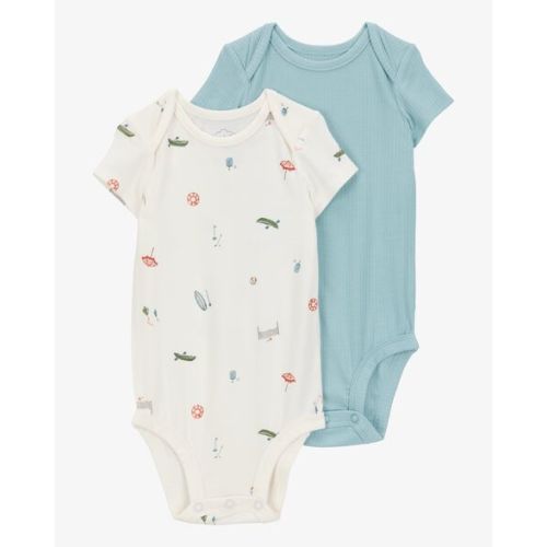 Baby 2-Pack Short-Sleeve Bodysuits (6M)