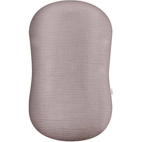 Muslin Baby Lounger Cover, Newborn Lounger Cover, Soft Cotton Breathable Lounger Pillow for Boys Girls Infant, Cover Only (Shadow)