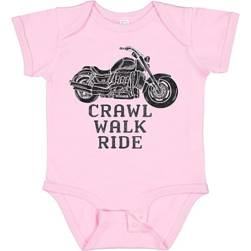 inktastic Crawl Walk Ride Motorcycle Baby Bodysuit