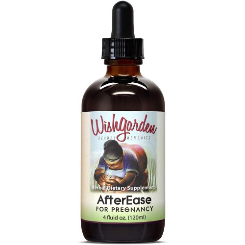 WishGarden Herbs AfterEase for Pregnancy - Organic Herbal Supplement, Soothes Normal and Temporary Afterbirth Contractions, After Birth Essentials for Mom, with Cramp Bark and Black Haw (4 oz)