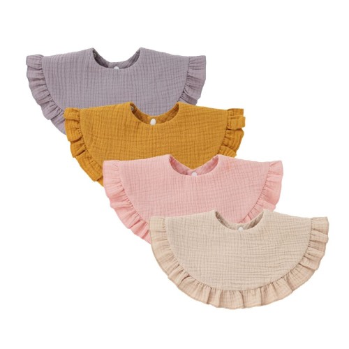 Baby Muslin Bandana Drool Bibs 4 pcs 360 Degree Rotatable Cotton Unisex