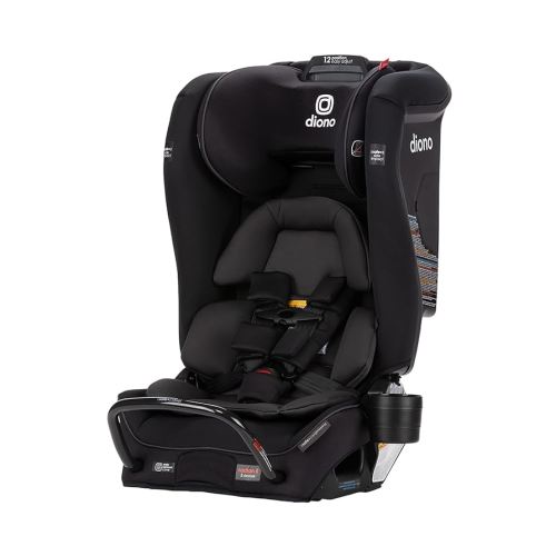Diono Radian 3RXT SafePlus, 4-in-1 Convertible Car Seat, Rear and Forward Facing, SafePlus Engineering, 3 Stage Infant Protection, 10 Years 1 Car Seat, Slim Fit 3 Across, Black Jet
