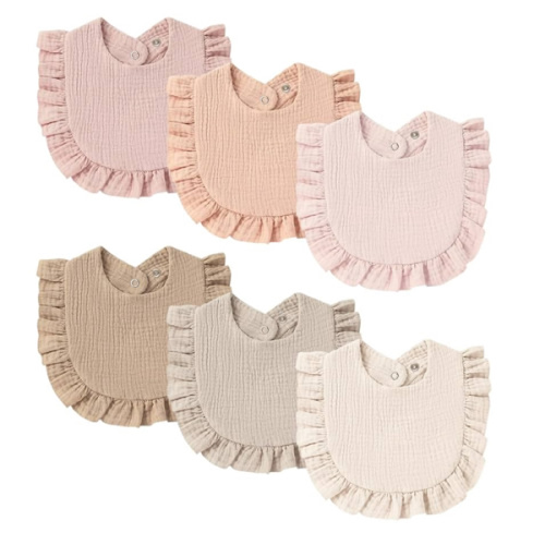 Baby Muslin Drool Bibs| Color: Pink