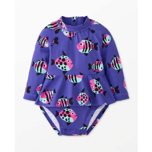 3-6m Baby One-Piece Skirted Rashguard Swimsuit | Hanna Andersson