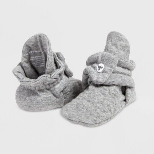 Burt's Bees Baby® Quilted Bee Organic Cotton Booties - Gray, Size: 0-3M