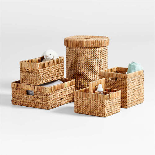 Natural Large Woven Wicker Kids Hamper