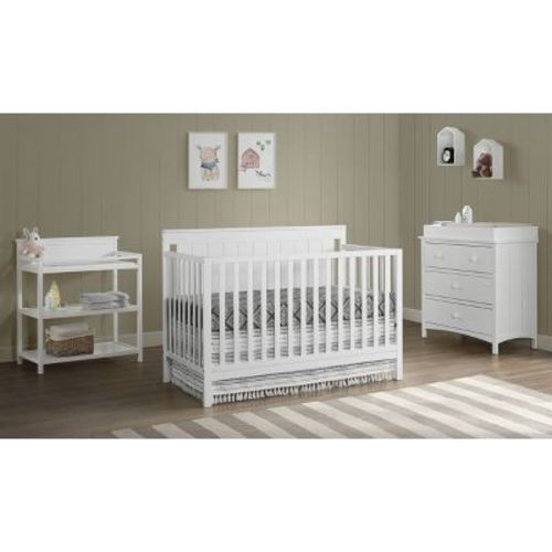 Oxford Baby Lazio 4-in-1 Convertible Crib - Snow White