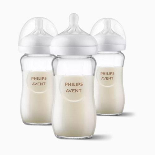 Philips Avent Glass Natural Baby Bottle with Natural Response Nipple - 8 Oz, 3