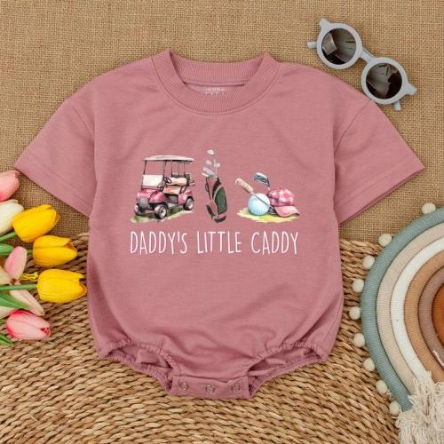 Daddy&#39;s Little Caddy Romper, Golfing Baby Bodysuit, Future Golfer, Newborn for Girls, Daddy&#39;s Golfing Buddy, Baby Shower Gift