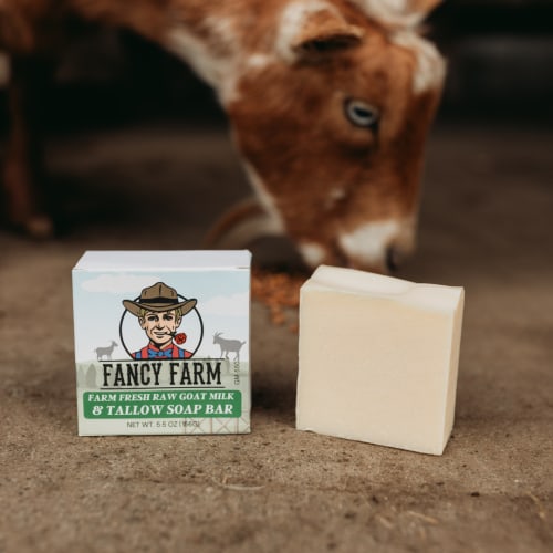 Farm Fresh Raw Goat Milk + Tallow Soap Bar (5.5oz)
