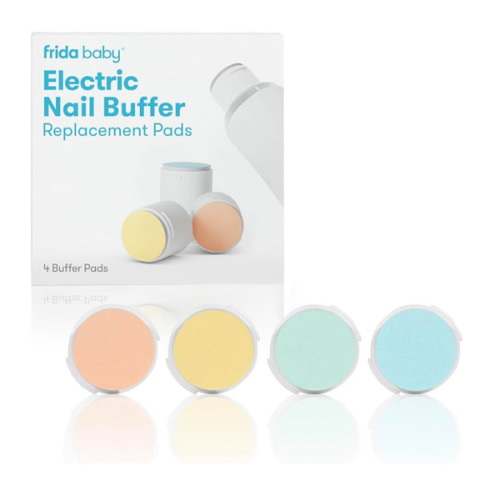 Frida Baby Electric Nail Buffer Replacement Pads | Safe + Easy Grooming, Trimming, and Nail Filing for Newborn, Toddler, or Children's Fingernails and toenails, 4 Buffer Pads