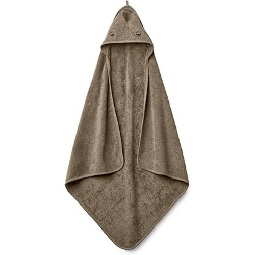 Organic Cotton Baby Hooded Towel 32' x 32' Super-Soft & Absorbent Baby Towel for Newborn (Dino - Green Moss)