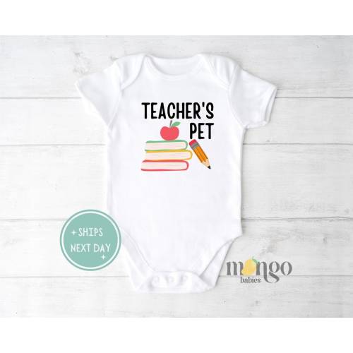 Teacher's Pet Baby Onesies® Brand Baby shower gift Custom Bodysuits Newborn Baby Gift for Baby Clothes Baby Clothes for Newborn Outfit 806