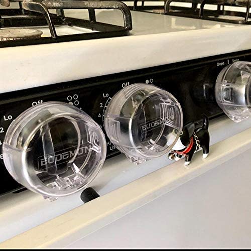 EUDEMON Clear 6 Pack Safety Children Kitchen Stove Gas Knob Covers (Clear)